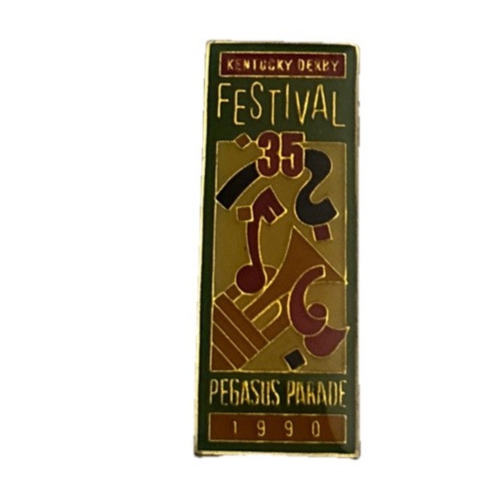 VTG Kentucky Derby Celebration 35th Anniversary Pin 1990 Pegasus Festival Lapel